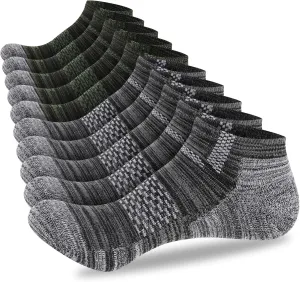 10 Paris Mens Ankle Socks Cushioned Breathable Ahletic Running Casual Low Cut Socks for Men(shoe size 6-11)