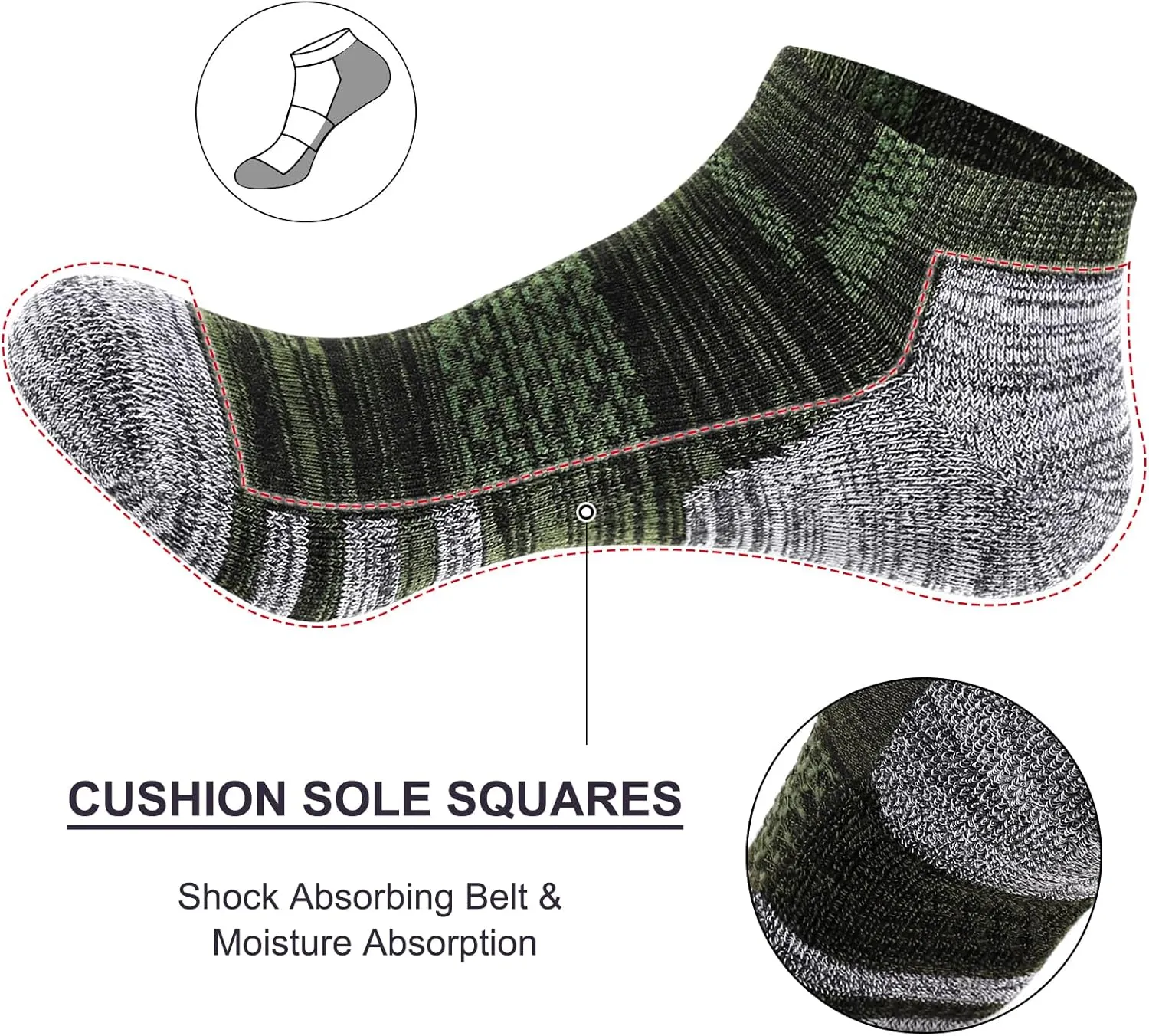 10 Paris Mens Ankle Socks Cushioned Breathable Ahletic Running Casual Low Cut Socks for Men(shoe size 6-11)