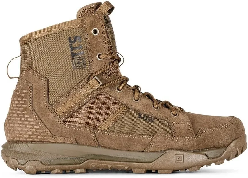 5.11 Tactical A/T All-Terrain 6-Inch Non-Zip Boots, High Performance and Traction Work Boot, Style 12440