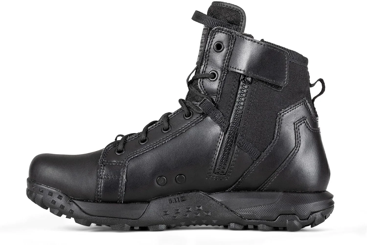 5.11 Tactical Men's Work Boots, 6-Inch, Side Zipper, All Terrain Boot, Black, Style 12439ABR