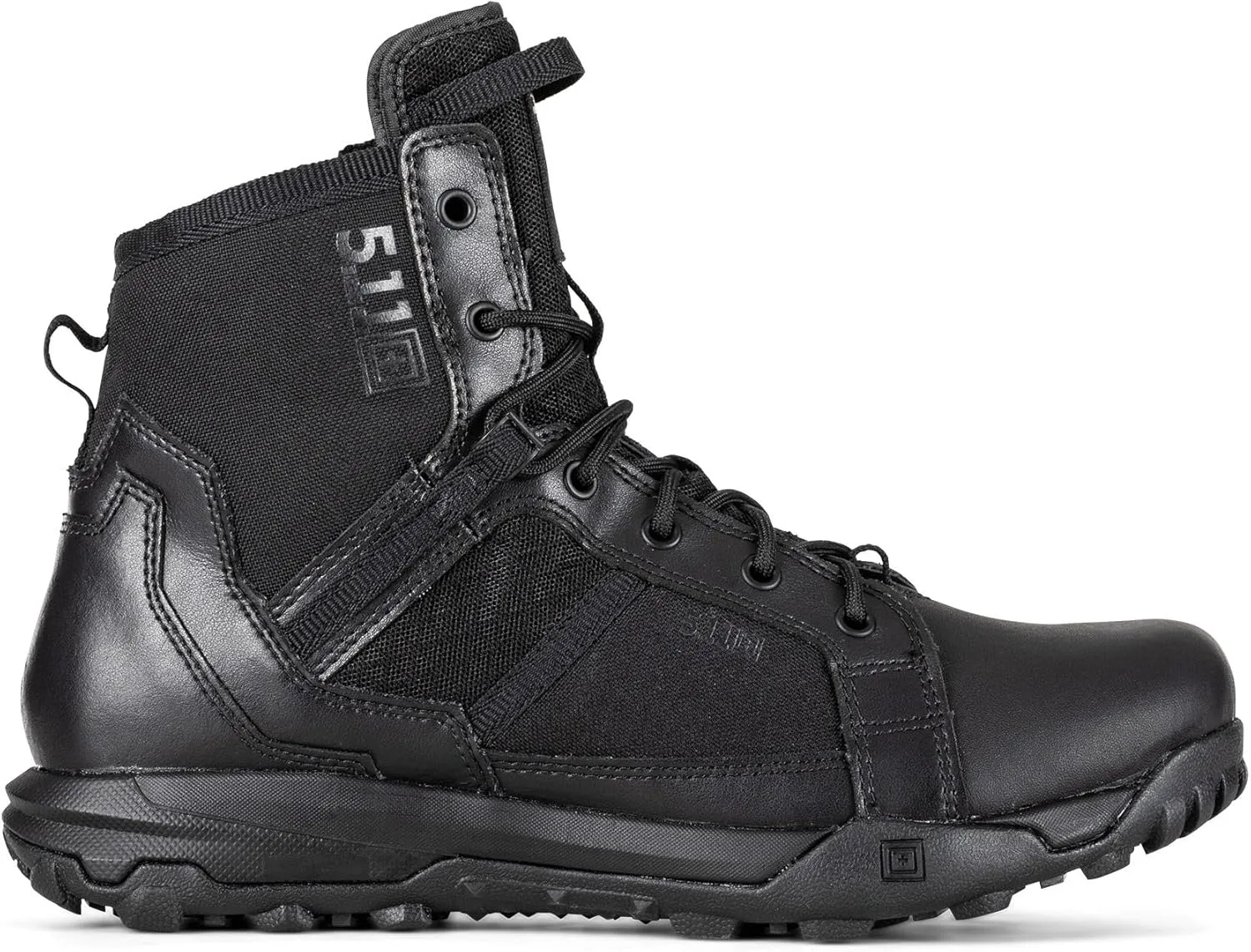5.11 Tactical Men's Work Boots, 6-Inch, Side Zipper, All Terrain Boot, Black, Style 12439ABR