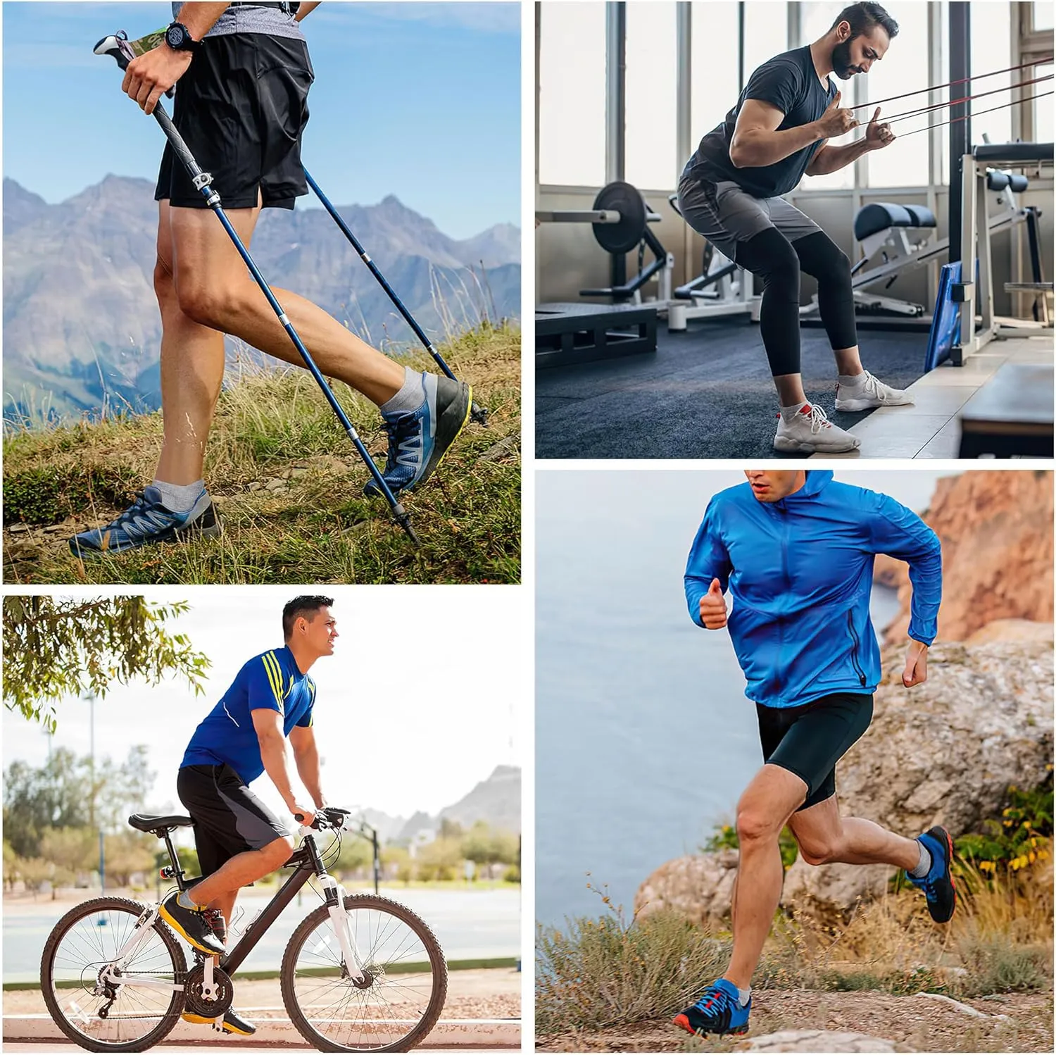 6 Pack Men's Ankle Socks With Cushion - Low Cut Athletic Sports Socks for Women Men 6-9/9-12/12-14