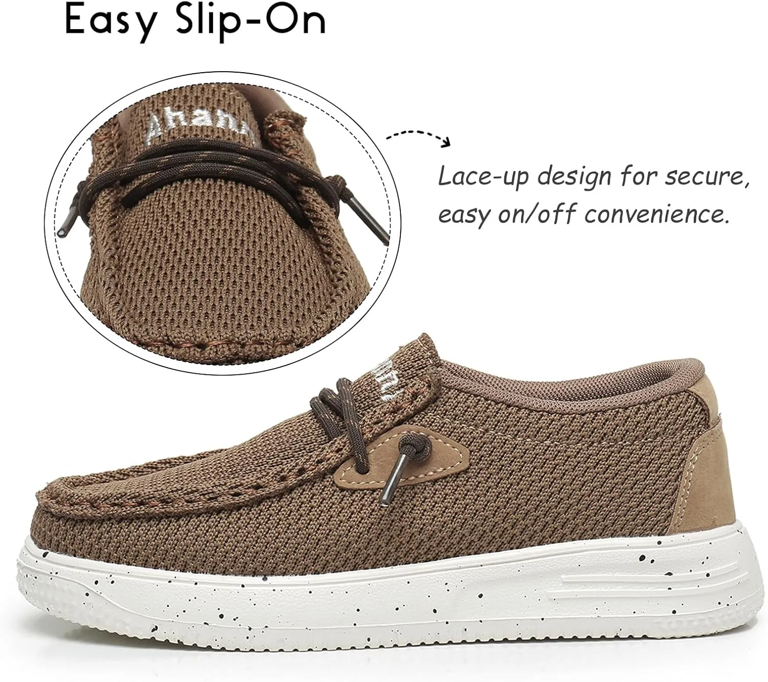 Ahannie Kids Boys Girls Loafers Slip On Casual Lightweight Walking Shoes(Toddler/Little Kid/Big Kid)