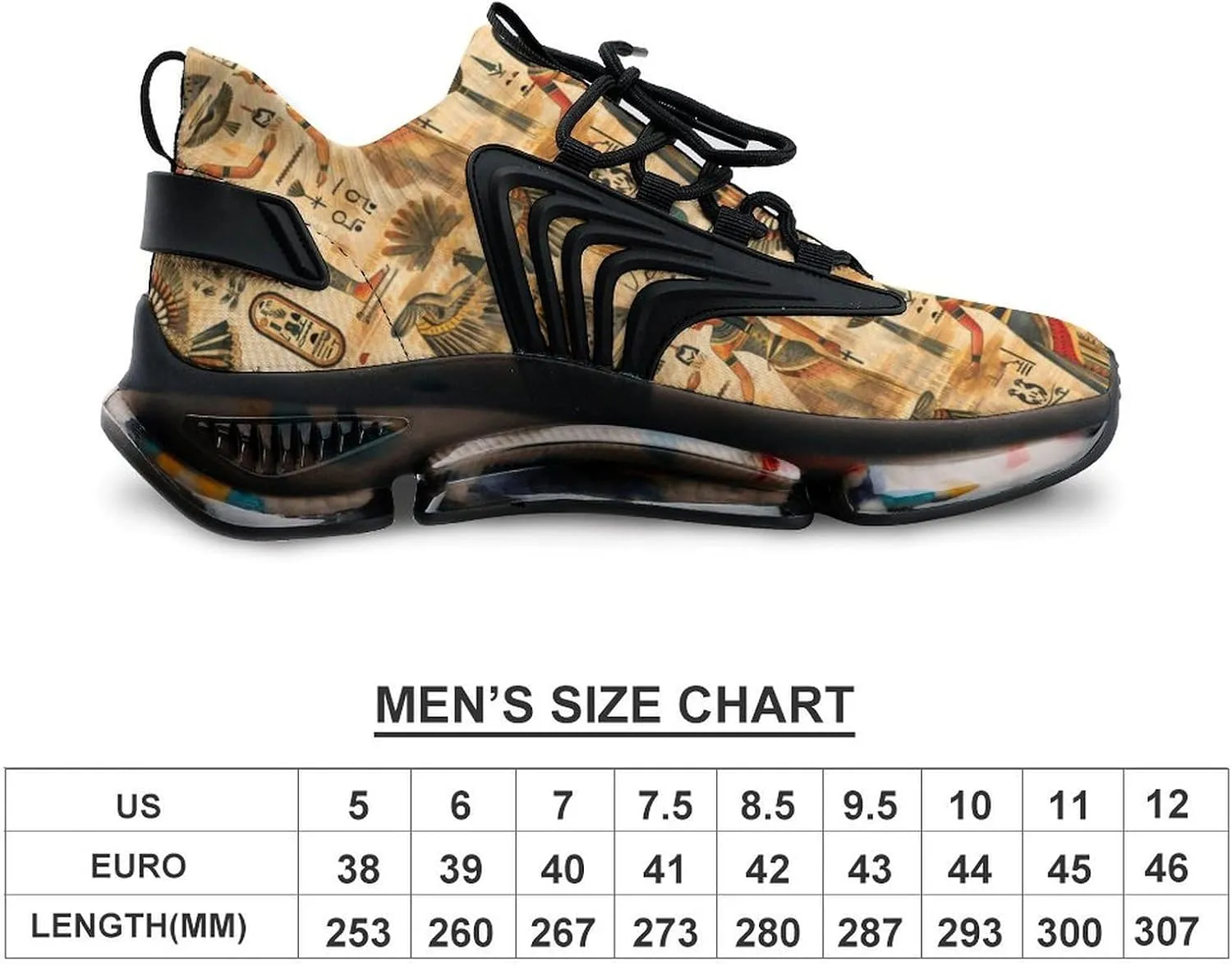 Ancient Egypt Men's Running Shoes Lightweight Walking Shoe Breathable Sneaker