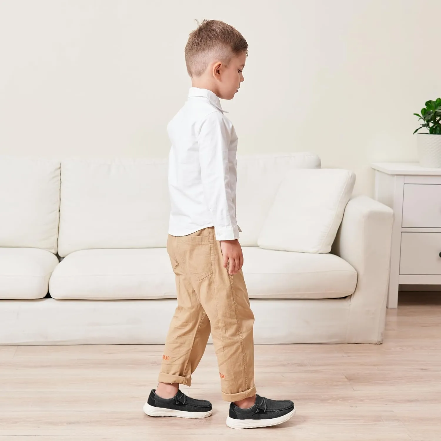 Apakowa Kids Boys Girls Loafers Slip-On Lightweight Comfortable Shoes (Toddler/Little Kid/Big Kid)