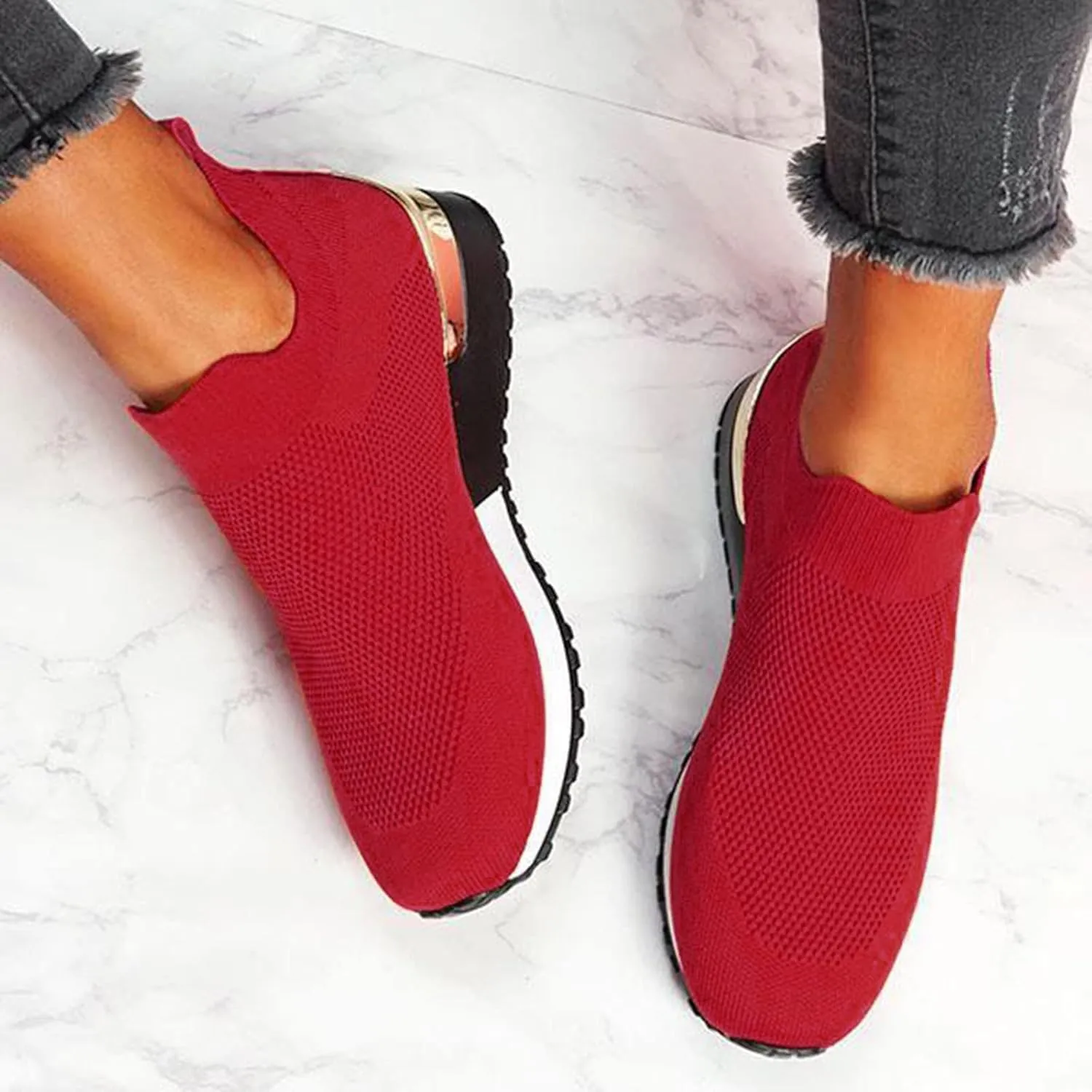 Arch Support Dress Shoes for Women Plantar Fasciitis Slip On Walking Shoes for Women Wide Women Slip On Shoes Casual Mule Chunky Platform High Sneakers for Women Zapatos De Ejercicios para Mujer Gym