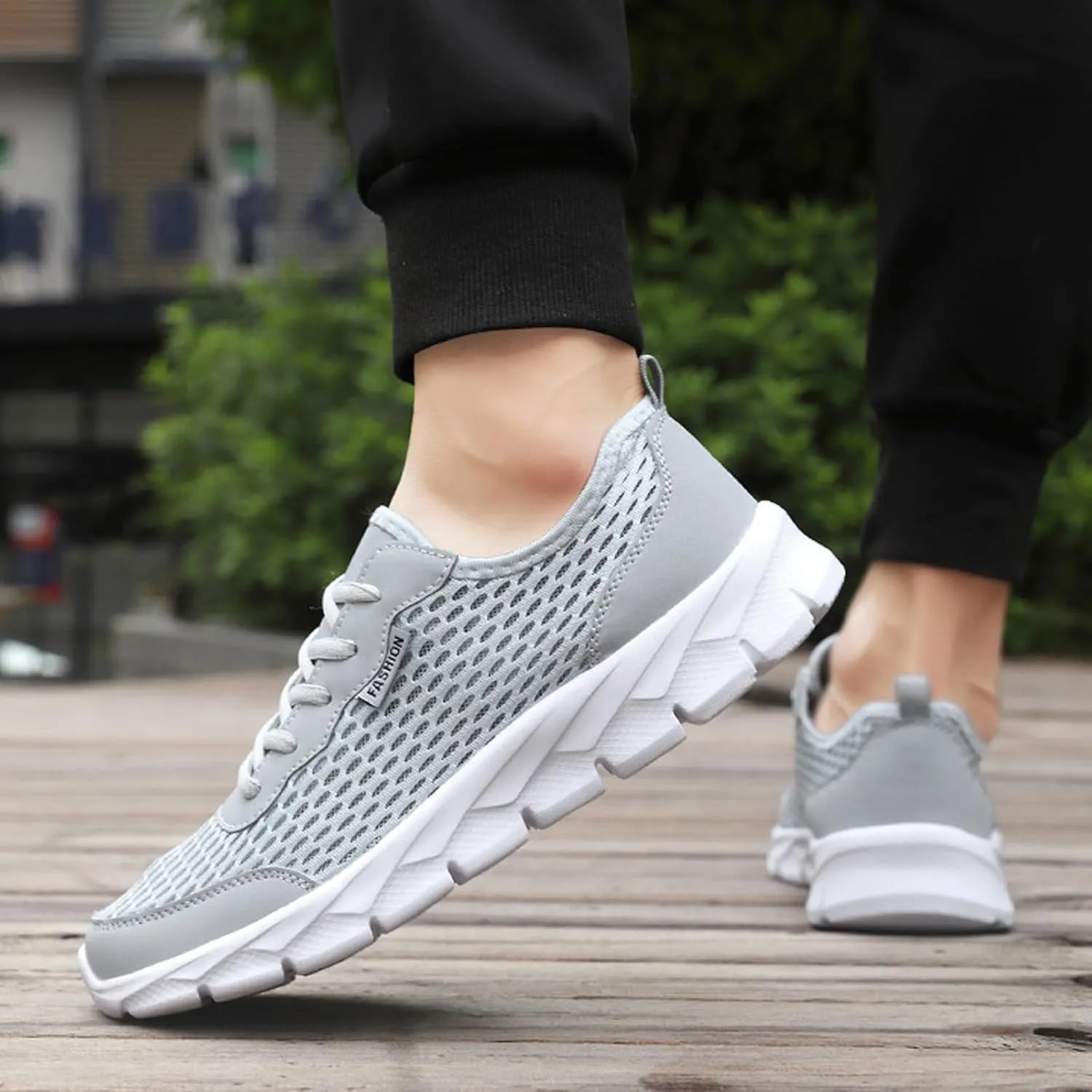 Arch Support Fitness Sneaker for Men Comfortable Breathable Stretch Canvas Slip on Sneaker Men's Recovery Shoes