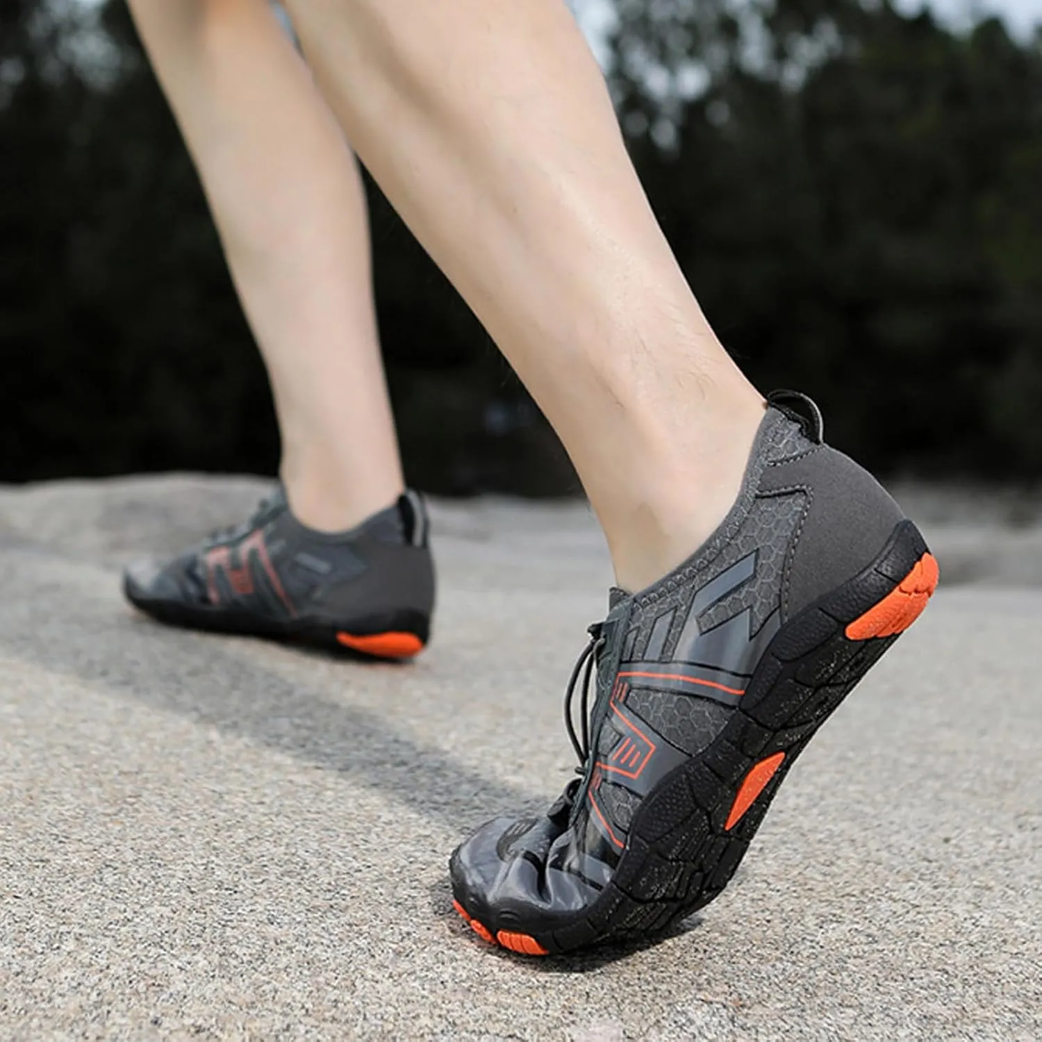 Arch Support Non Slip Minimalist Shoes for Men Casual Sneaker Mesh Breathable Walking Shoe Memory Foam Sneaker