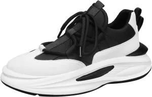 Arch Support Sports Shoes for Men Air Cushion Sole Breathable Shoes Comfortable Lace Up Sneaker Boots for Men High Top