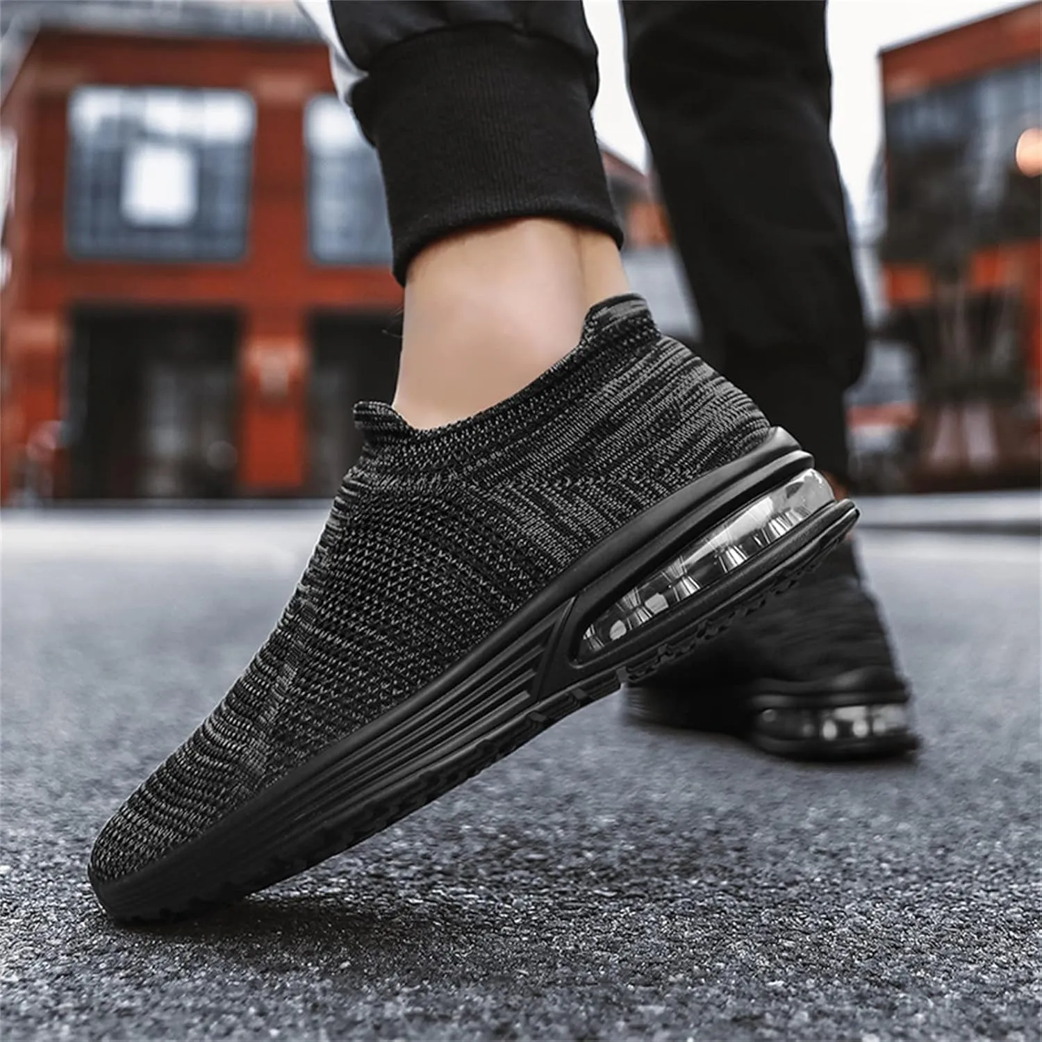 Arch Support Sports Shoes for Men Breathable Elastic Fly Woven Mesh Sneaker Arch Support Walking Shoes for Men