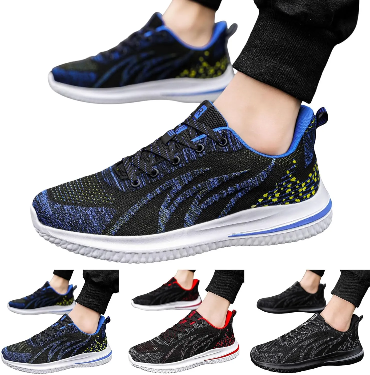 Arch Support Sports Shoes for Men Casual Sneaker Mesh Breathable Walking Shoe Outdoor Non Slip Jogging Sneakers