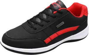 Arch Support Sports Shoes for Men Round Toe Breathable Running Shoes Fashion Lace Up Athletic Sneaker for Men