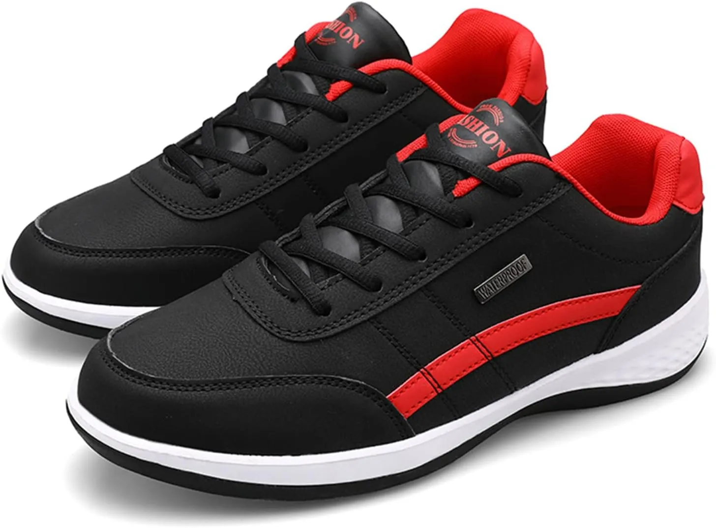 Arch Support Sports Shoes for Men Round Toe Breathable Running Shoes Fashion Lace Up Athletic Sneaker for Men