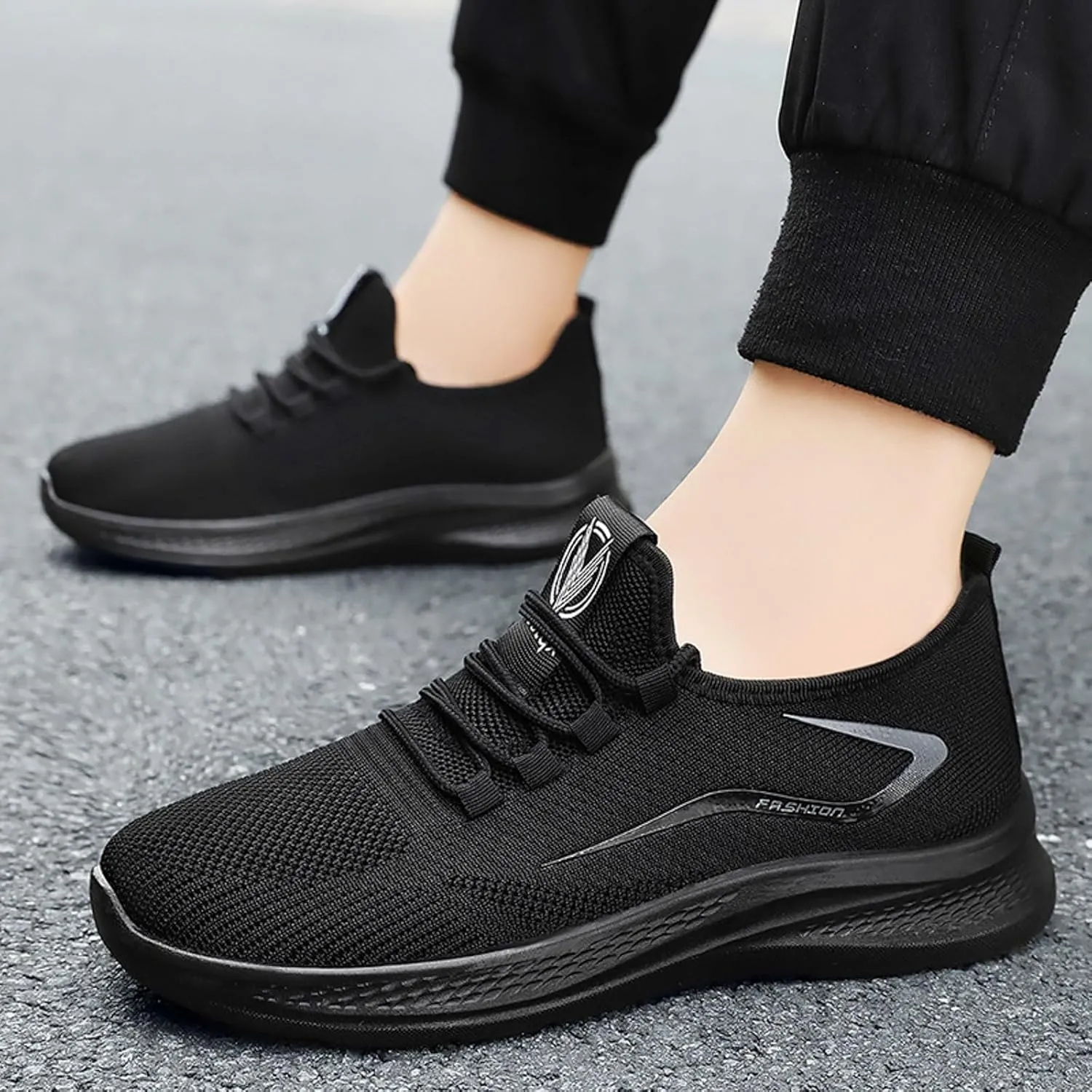 Arch Support Walking Shoes for Men Casual Sneaker Mesh Breathable Walking Shoe Convenient Elderly Slip on Shoes