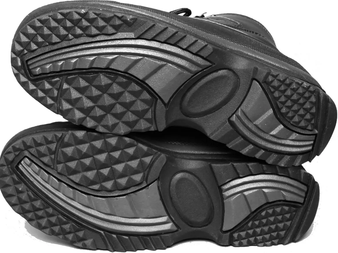 Army Universe Men's Black Winter Snow Boots Waterproof Non-Slip Insulated Outdoor Ski Classic, Non-Slip Rubber Outsole, Cushioned Insoles, Mid-Calf Height Hiking Boots