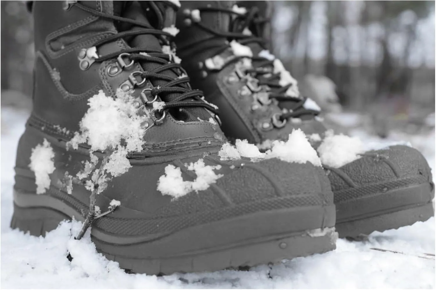 Army Universe Men's Black Winter Snow Boots Waterproof Non-Slip Insulated Outdoor Ski Classic, Non-Slip Rubber Outsole, Cushioned Insoles, Mid-Calf Height Hiking Boots