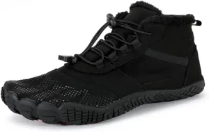 Asifn Mens Hiking Barefoot Boots Winter Outdoor Snow Shoes Casual Warm Cotton Shoes Non-slip Minimalist Sneakers