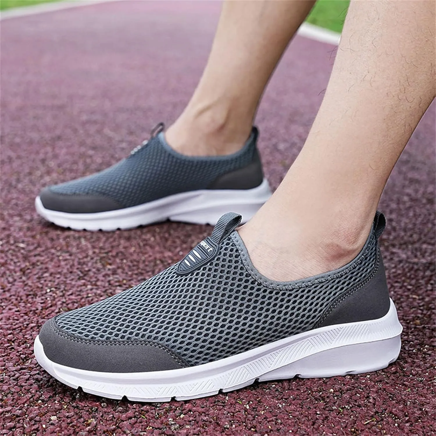 Athletic Fashion Sneakers for Men Comfortable Breathable Stretch Canvas Slip On Sneaker Casual Stretch Sneaker