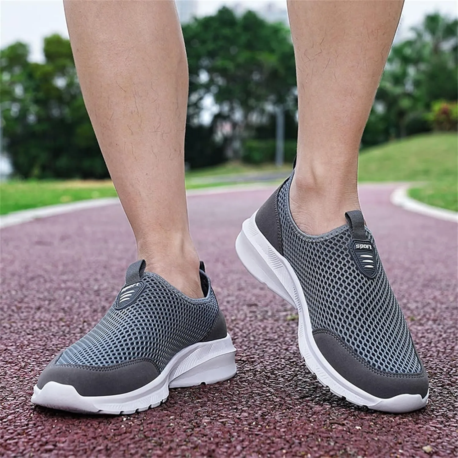 Athletic Fashion Sneakers for Men Comfortable Breathable Stretch Canvas Slip On Sneaker Casual Stretch Sneaker