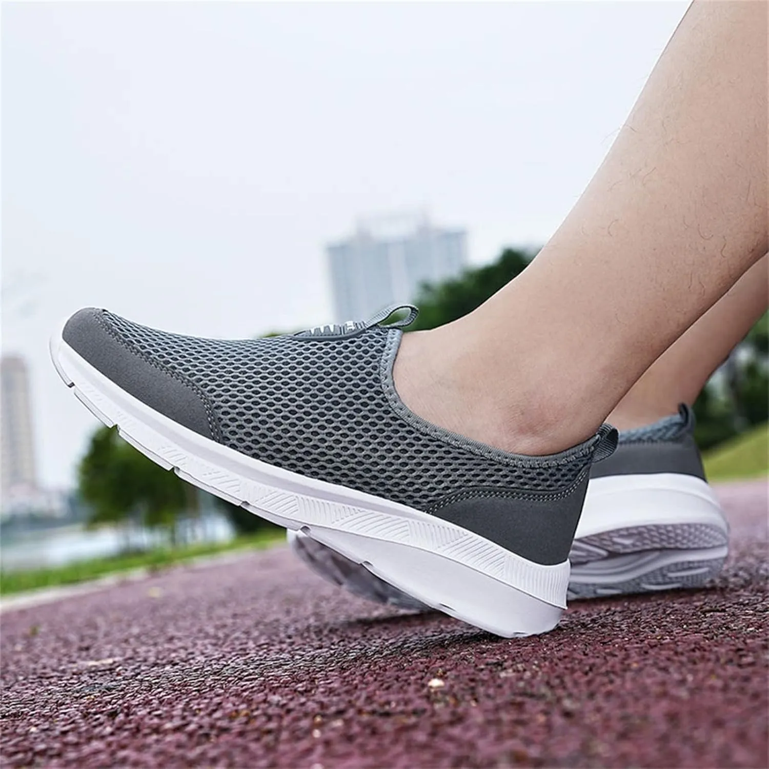 Athletic Fashion Sneakers for Men Comfortable Breathable Stretch Canvas Slip On Sneaker Casual Stretch Sneaker