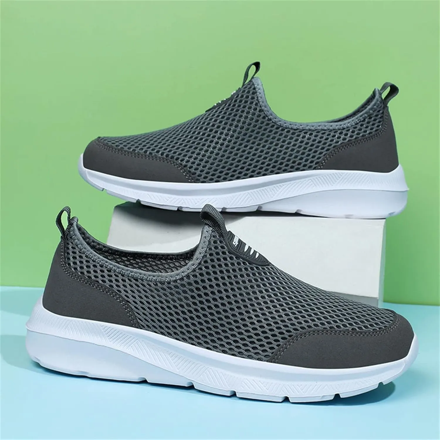 Athletic Fashion Sneakers for Men Comfortable Breathable Stretch Canvas Slip On Sneaker Casual Stretch Sneaker