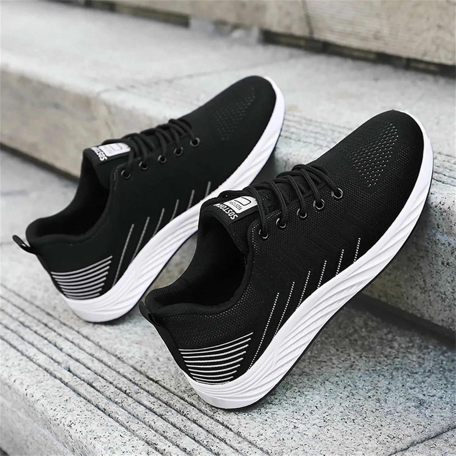 Athletic Fashion Sneakers for Men Comfortable Breathable Stretch Canvas Slip on Sneaker Lightweight Hiking Shoes