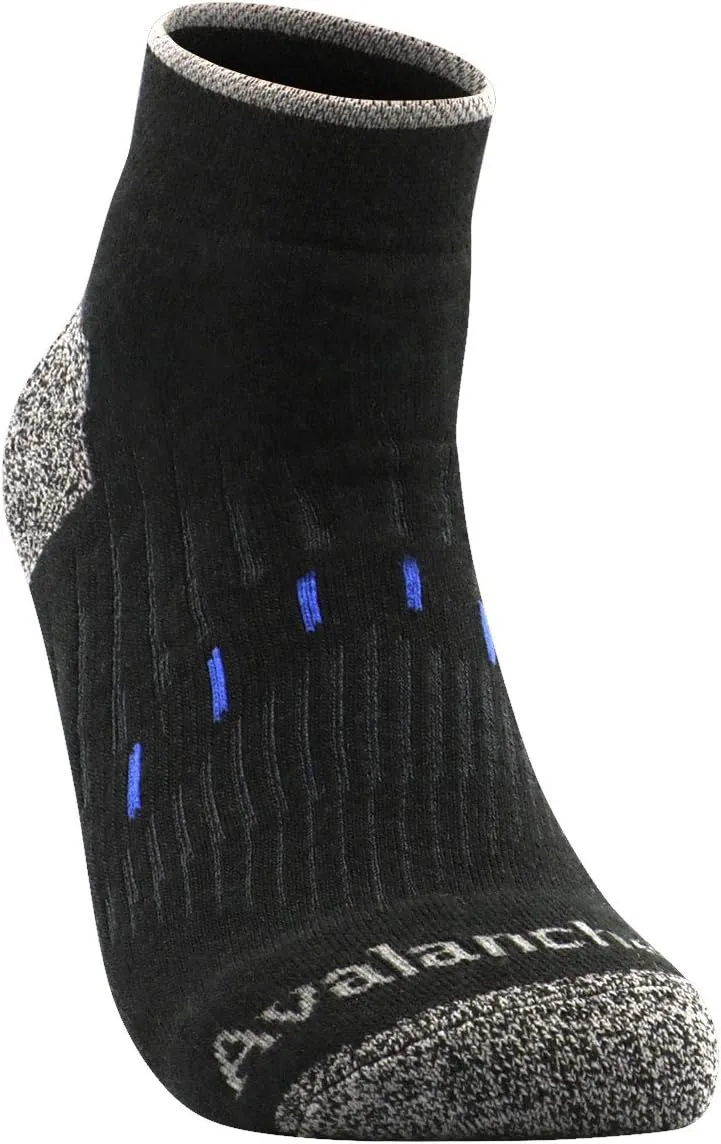 Avalanche Men's Quick Drying Merino Wool Blend Low Cut Socks With Arch Support 2-Pack
