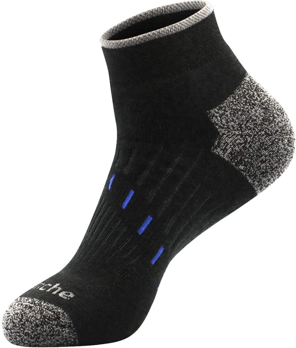 Avalanche Men's Quick Drying Merino Wool Blend Low Cut Socks With Arch Support 2-Pack