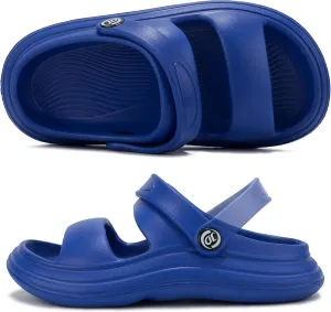 Axcone Kid's Boys Girls Comfort Clogs Slippers Cartoon Garden Shoes Breathable Non-Slip Beach Pool Sandal All-Terrain Parallel Bars Cloud Slippers（Toddler/Little Kids/Big Kids）