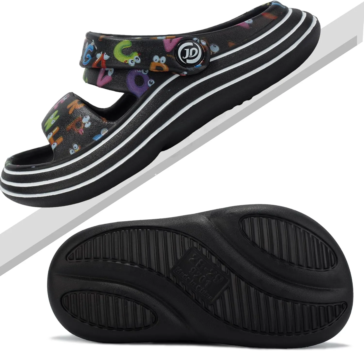 Axcone Kid's Boys Girls Comfort Clogs Slippers Cartoon Garden Shoes Breathable Non-Slip Beach Pool Sandal All-Terrain Parallel Bars Cloud SlippersToddler/Little Kids/Big Kids