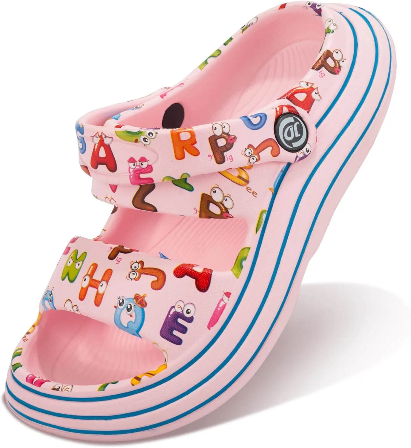 Axcone Kid's Boys Girls Comfort Clogs Slippers Cartoon Garden Shoes Breathable Non-Slip Beach Pool Sandal All-Terrain Parallel Bars Cloud Slippers（Toddler/Little Kids/Big Kids）