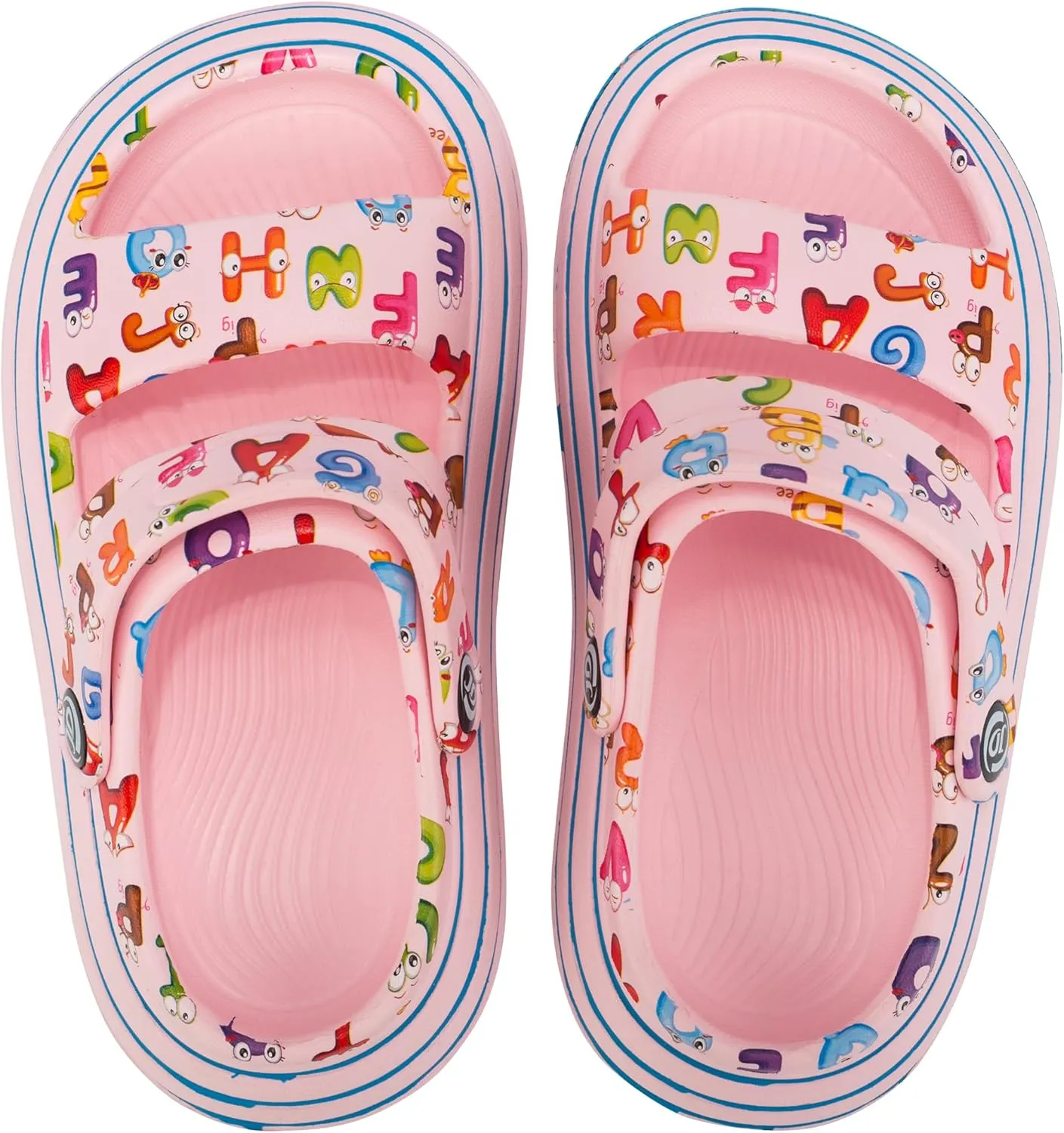 Axcone Kid's Boys Girls Comfort Clogs Slippers Cartoon Garden Shoes Breathable Non-Slip Beach Pool Sandal All-Terrain Parallel Bars Cloud Slippers（Toddler/Little Kids/Big Kids）