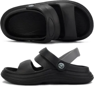Axcone Kid's Boys Girls Comfort Clogs Slippers Cartoon Garden Shoes Breathable Non-Slip Beach Pool Sandal All-Terrain Parallel Bars Cloud Slippers（Toddler/Little Kids/Big Kids）