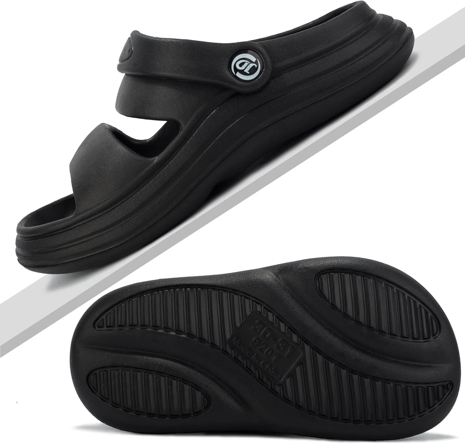 Axcone Kid's Boys Girls Comfort Clogs Slippers Cartoon Garden Shoes Breathable Non-Slip Beach Pool Sandal All-Terrain Parallel Bars Cloud Slippers（Toddler/Little Kids/Big Kids）