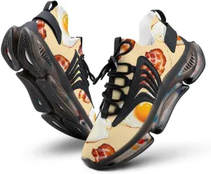 Bacon and Eggs Men's Running Shoes Lightweight Walking Shoe Breathable Sneaker