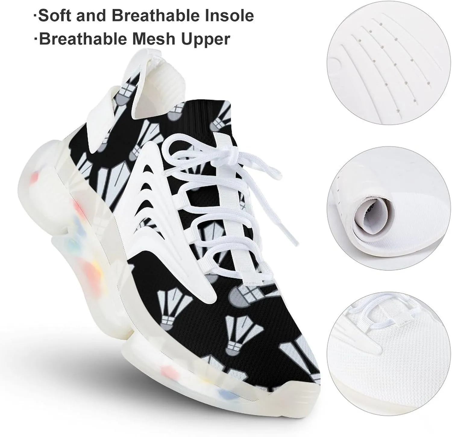 Badminton Men's Running Shoes Lightweight Walking Shoe Breathable Sneaker