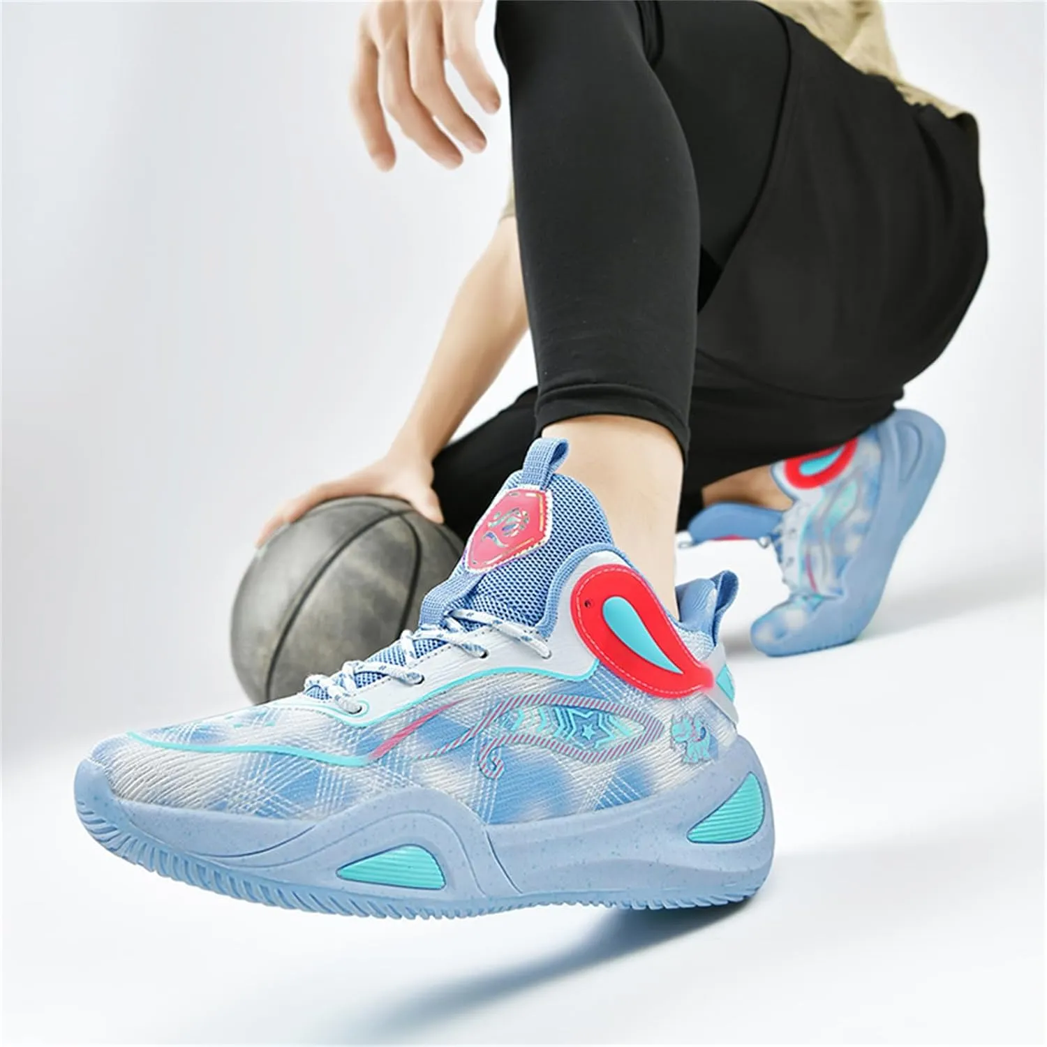 Basketball Shoes for Men Workout Non Slip Training Athletic Shoes High-Top Outdoor Sports Shoes Fashion Sneakers for Running