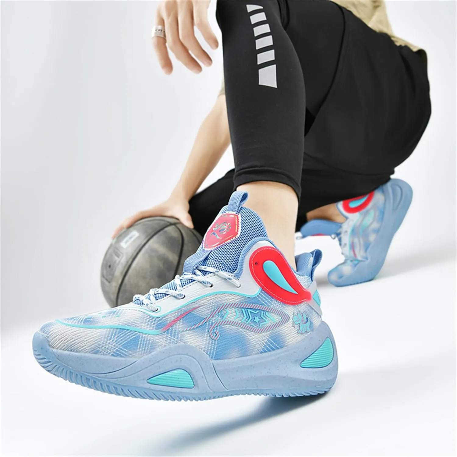 Basketball Shoes for Men Workout Non Slip Training Athletic Shoes High-Top Outdoor Sports Shoes Fashion Sneakers for Running
