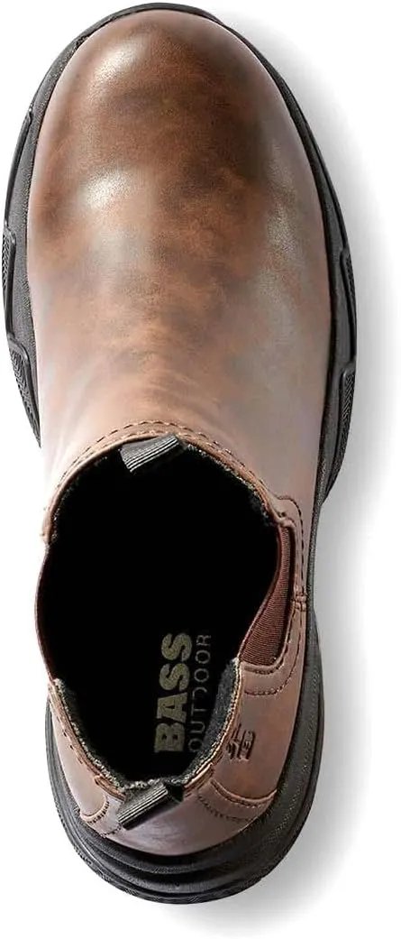 BASS OUTDOOR Women's Leather Slip on Cushioned Insole Water Resistant Boot Hiking