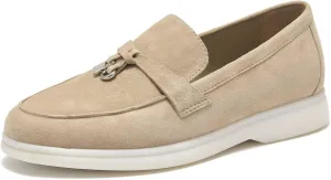 BEAU TODAY Suede Penny Loafers for Women Flats Shoes, Comfortable Slip On Loafers, Driving Loafers Shoes Dress Business Casual Non-Slip Office Work Ladies Shoes