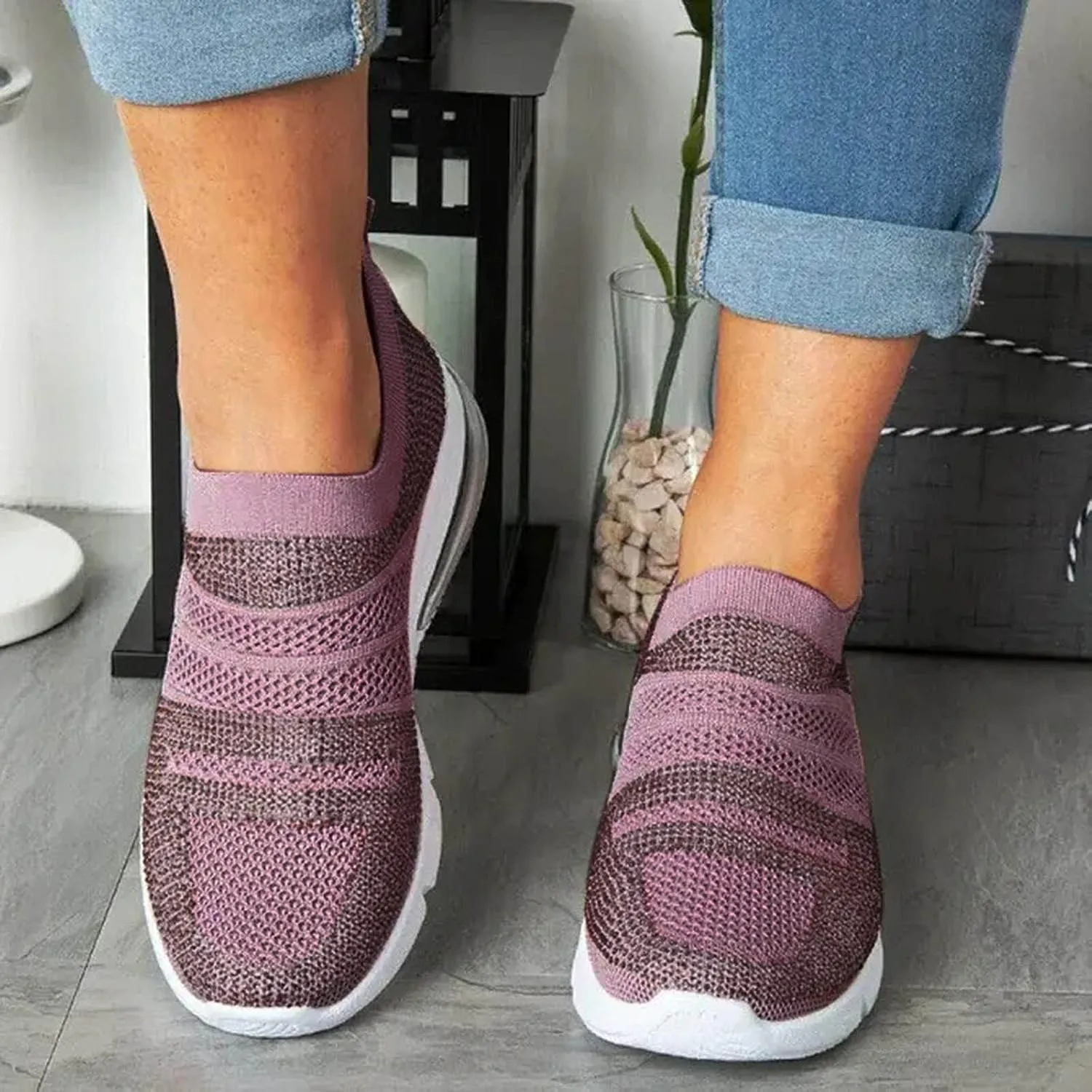 Black Tennis Shoes Women Slip Ons Women's Casual Slip-On Shoes Winter Tennis Shoes Women White Women's Sneakers Size 8 White Zapatos Negros Con Plataforma De Vestir para Mujer