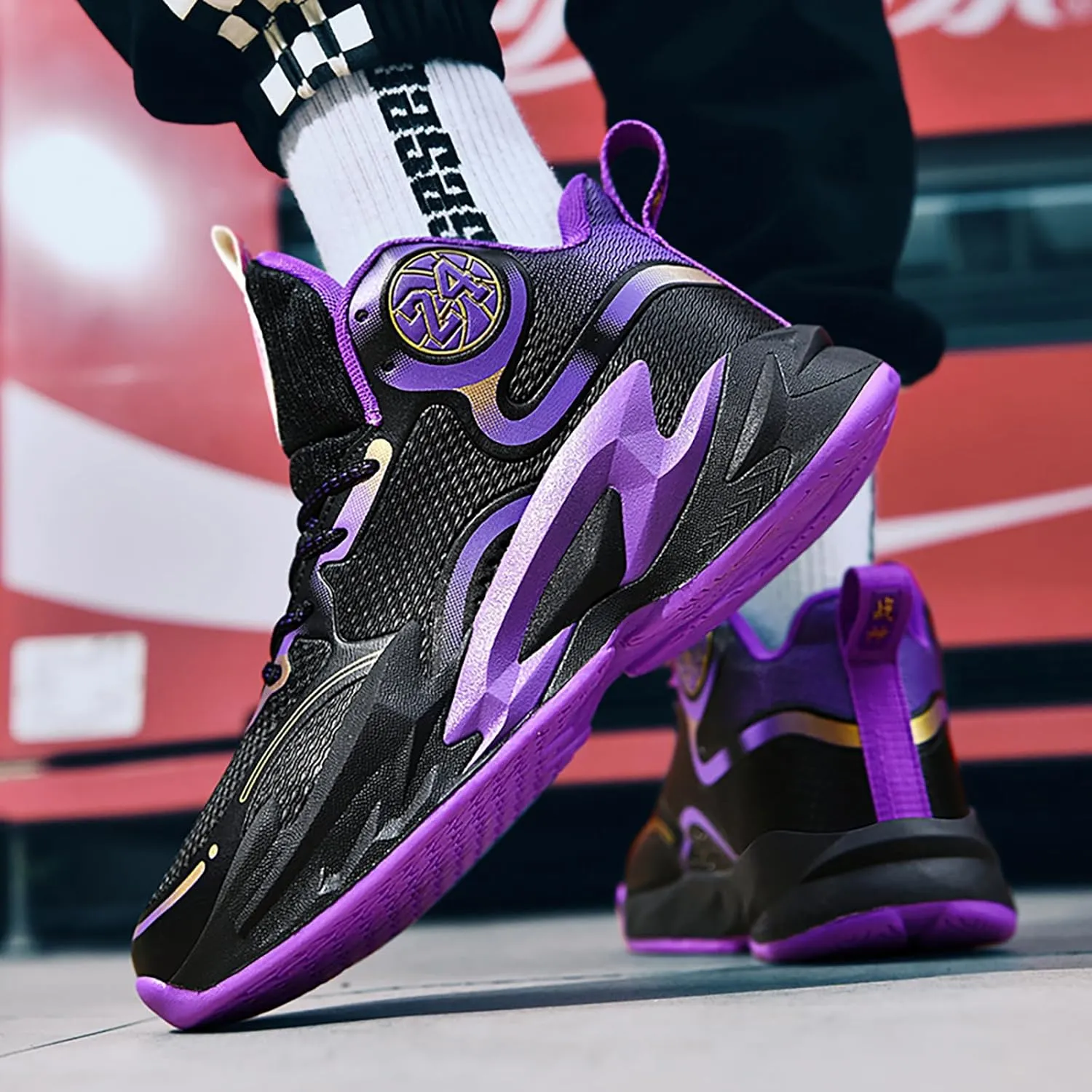 Boys Basketball Shoes Breathable Indoor Athletic Shoes Youth Outdoor Fashion Sneakers Comfortable Basketball Shoes for Girls