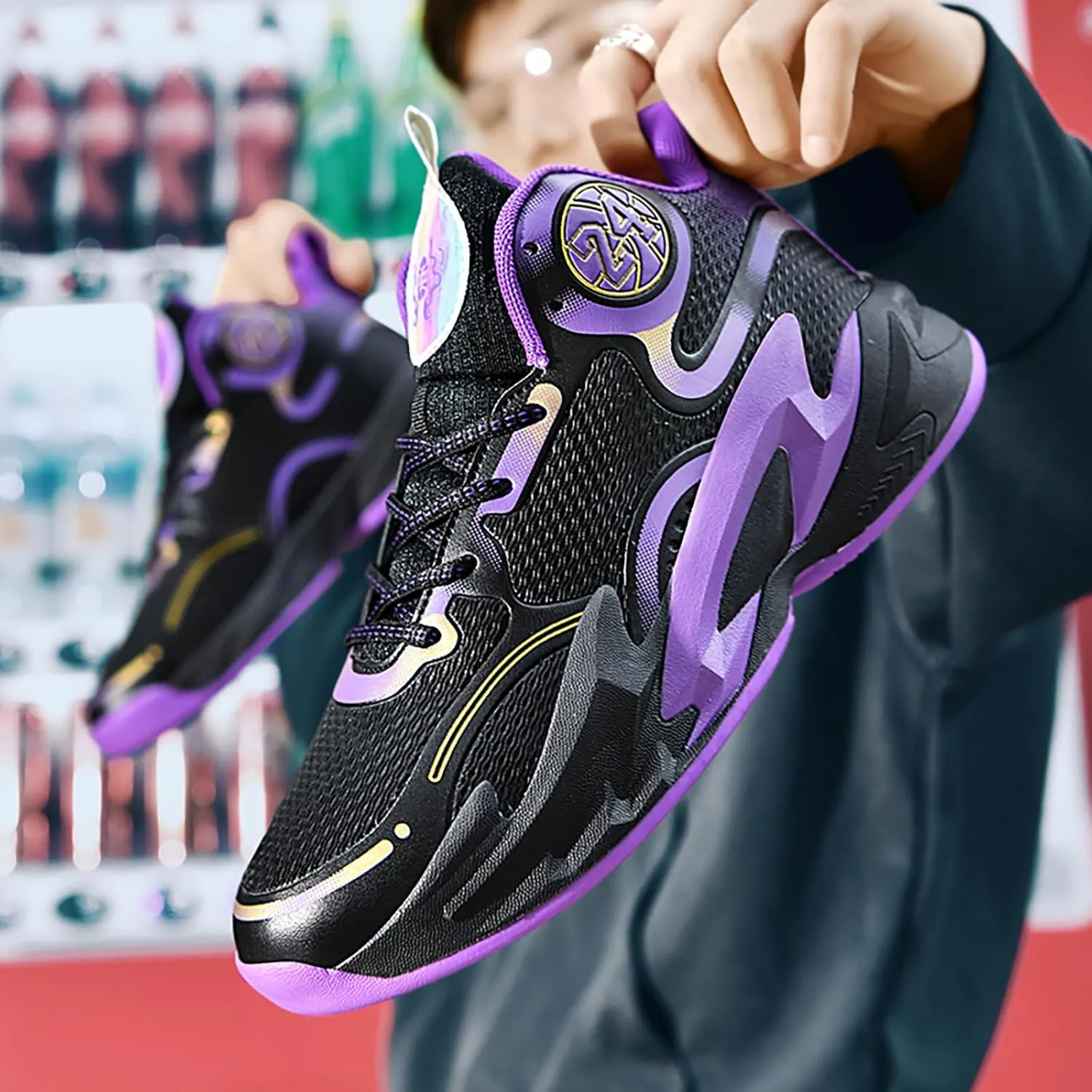 Boys Basketball Shoes Breathable Indoor Athletic Shoes Youth Outdoor Fashion Sneakers Comfortable Basketball Shoes for Girls