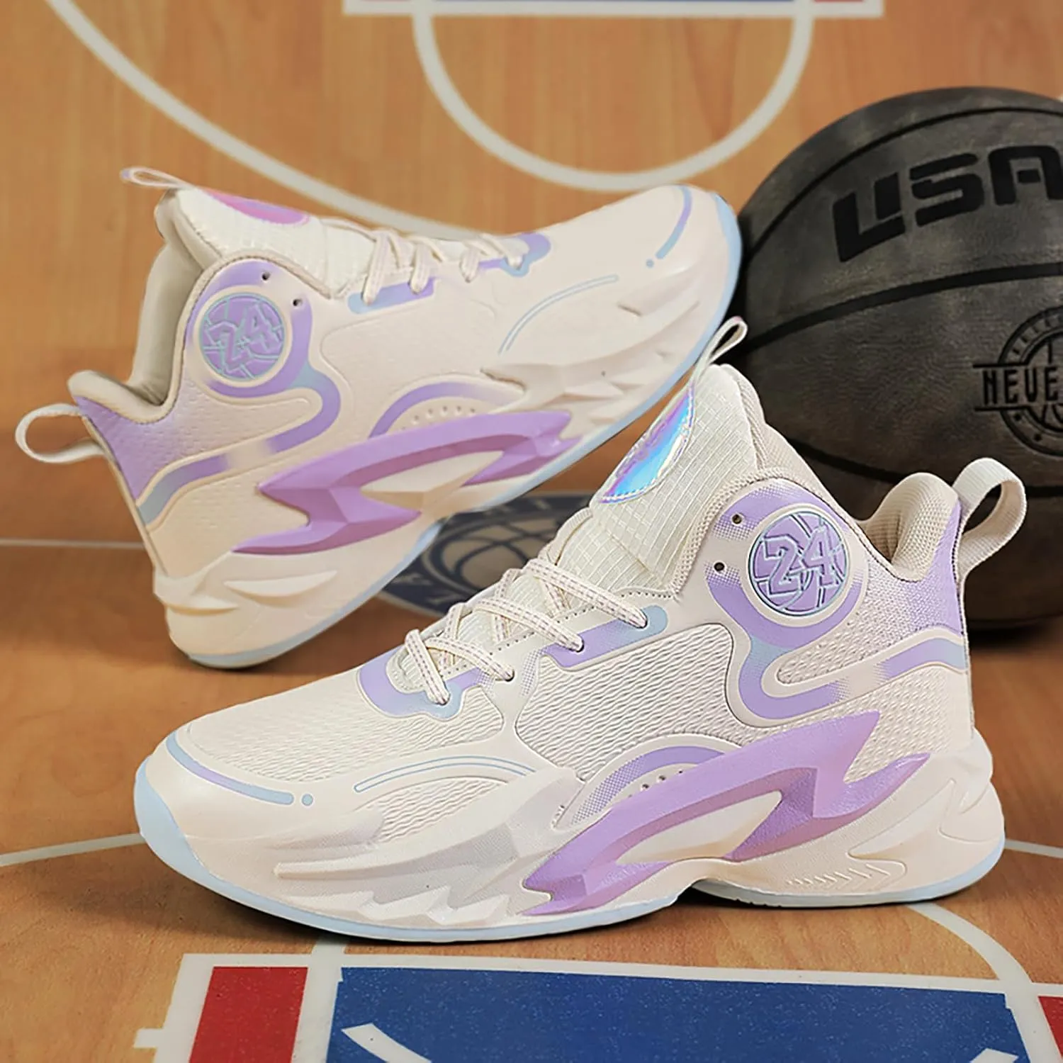 Boys Basketball Shoes Breathable Indoor Athletic Shoes Youth Outdoor Fashion Sneakers Comfortable Basketball Shoes for Girls
