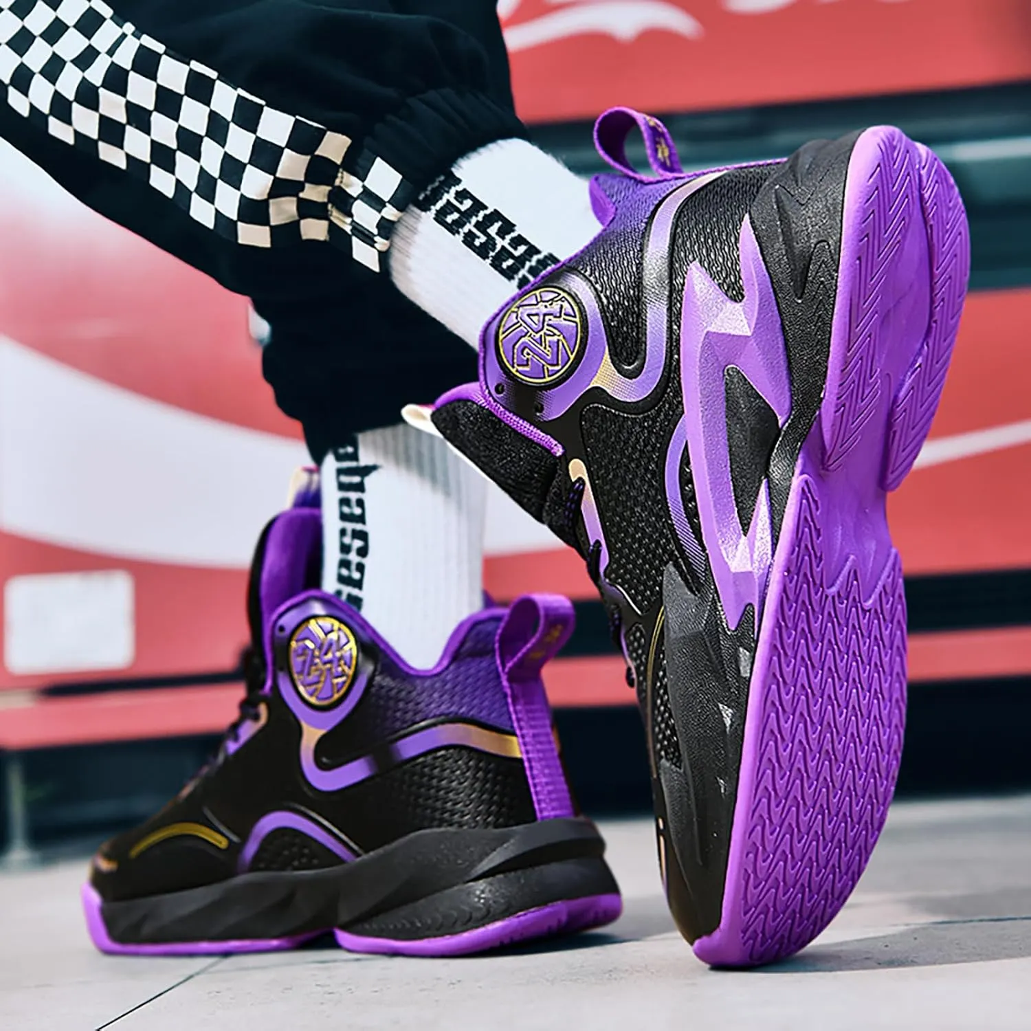 Boys Basketball Shoes Breathable Indoor Athletic Shoes Youth Outdoor Fashion Sneakers Comfortable Basketball Shoes for Girls