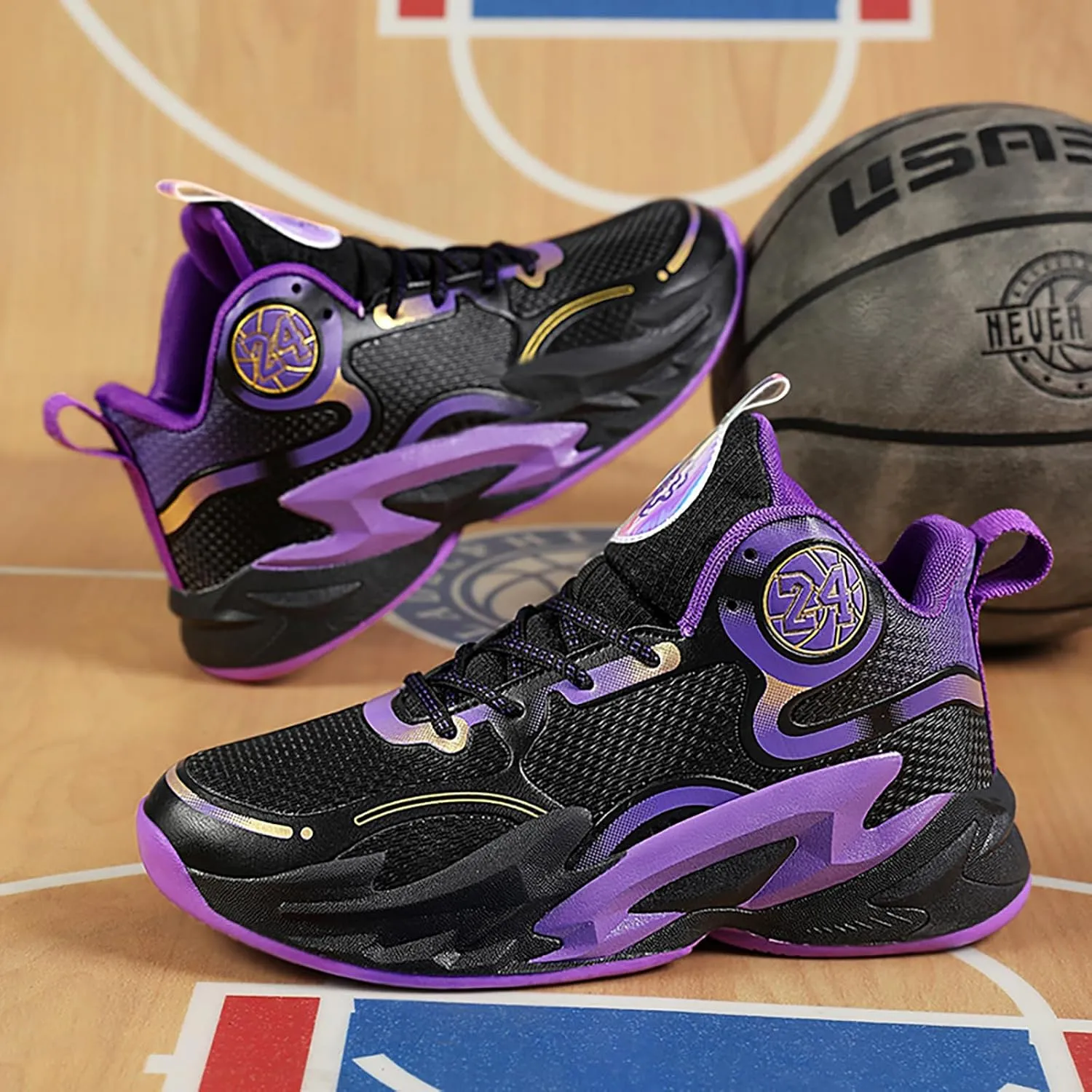 Boys Basketball Shoes Breathable Indoor Athletic Shoes Youth Outdoor Fashion Sneakers Comfortable Basketball Shoes for Girls