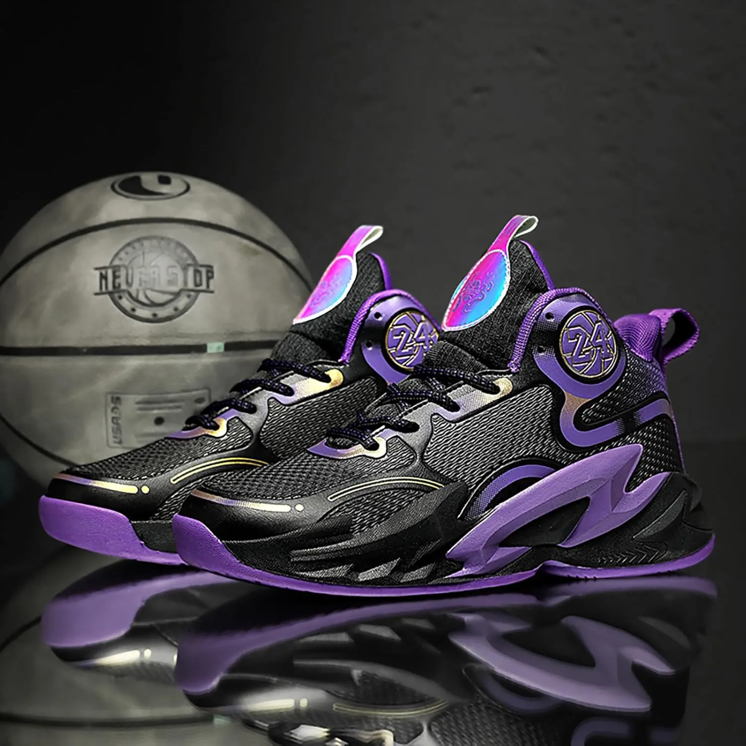 Boys Basketball Shoes Breathable Indoor Athletic Shoes Youth Outdoor Fashion Sneakers Comfortable Basketball Shoes for Girls
