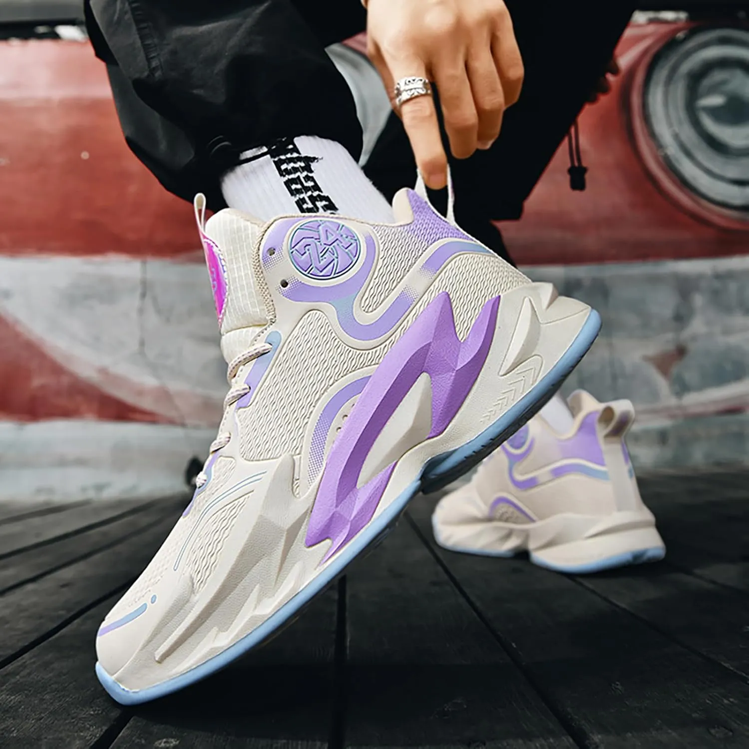 Boys Basketball Shoes Breathable Indoor Athletic Shoes Youth Outdoor Fashion Sneakers Comfortable Basketball Shoes for Girls