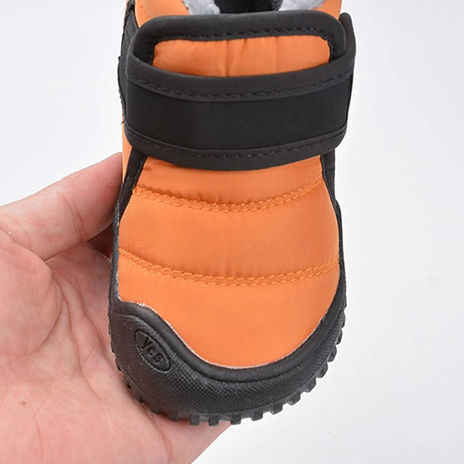 Boys Leather Fuzzy Snow Booties Childrens Open Toe Winter Ski Shoes Lightweight Loafers Non Slip Comfy Sport Shoes