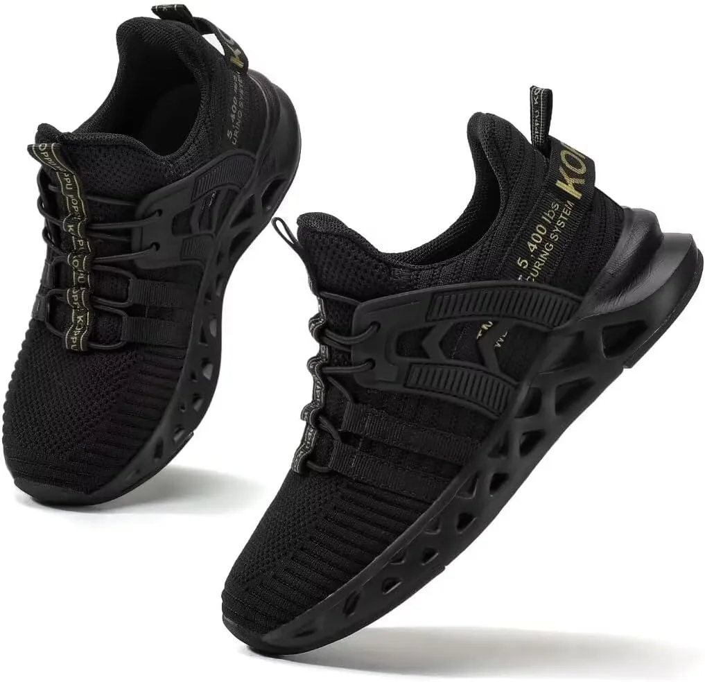 Boys Tennis Shoes Girls Kids Slip on Sneakers Lightweight Running Shoes for Athletic Walking